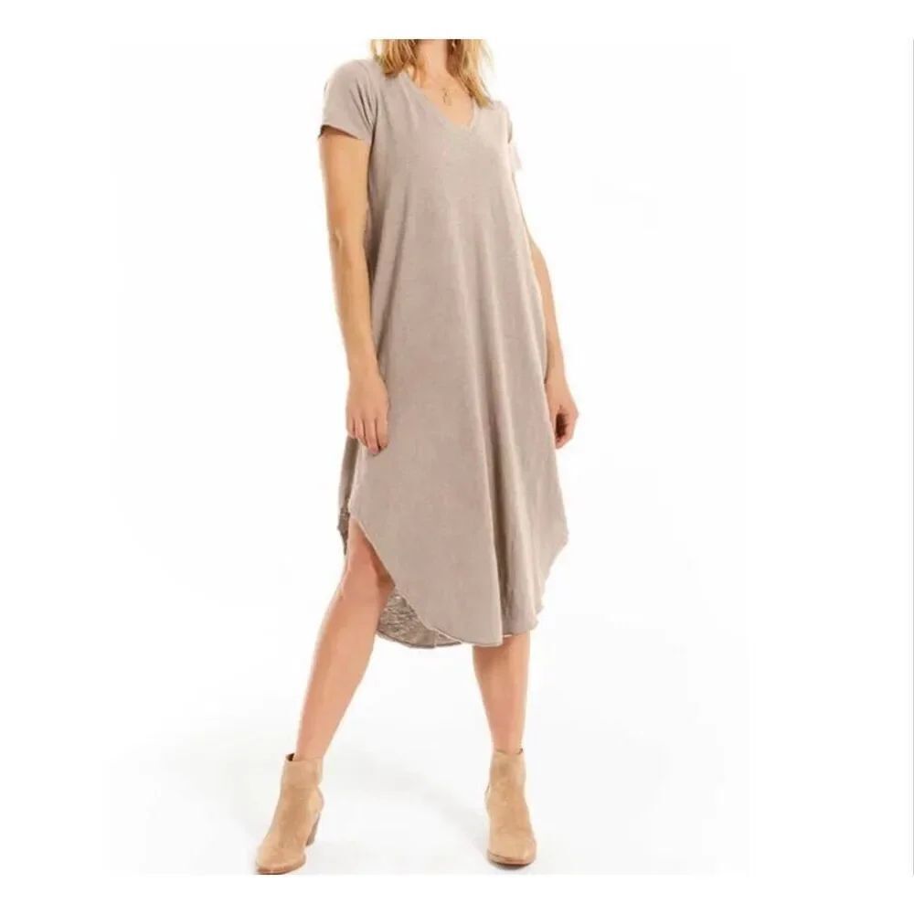 Z Supply Women’s Frappe Short Sleeve Slub Reverie Dress Sz Medium